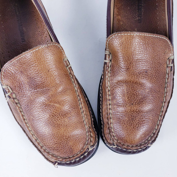 Johnston & Murphy Men's Brown Leather Casual Slip On Loafer Shoes  Size 8.5 - Picture 6 of 10